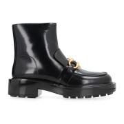 Bottega Veneta Monsieur Ankelboots Blankt Läder Black, Dam