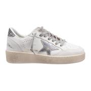 Golden Goose Vit Silver Läderstjärna Sneakers Gray, Dam