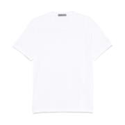 Corneliani Broderad Logotyp Vit T-shirts och Polos White, Herr