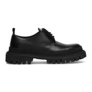 Dolce & Gabbana Läder Derbies Snörskor Black, Herr