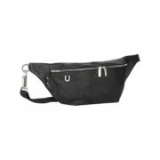 Rick Owens Svart Läder Bumbag med Fickor med Dragkedja Black, Unisex