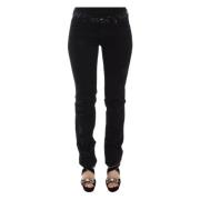 Ermanno Scervino Snygga Svarta Skinny Statement Jeans Black, Dam