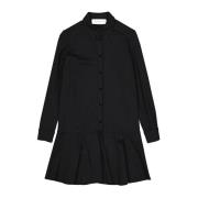 Blanca Vita Elegant Miniklänning med Knappstängning Black, Dam