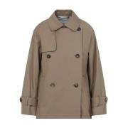 Max Mara Vår Kamel Kort Trenchcoat Beige, Dam