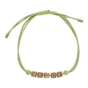 Fendi Mässing Rep Armband Green, Dam