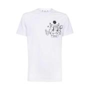 Philipp Plein Logo Print Bomull T-shirt White, Herr