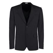 Alexander McQueen Klassisk Reverskrage Jacka Black, Herr