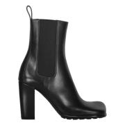 Bottega Veneta Storm Läder Ankelboots Black, Dam