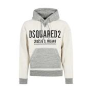 Dsquared2 Tryckt huvtröja Gray, Herr