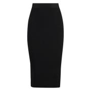 Tom Ford Ribbstickad Pencil Skirt Black, Dam