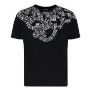 Marcelo Burlon Tryckt bomull T-shirt Black, Herr