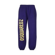 Dsquared2 Bomullsspårbyxor med logodetalj Purple, Dam