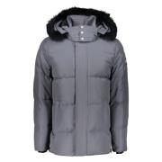 Moose Knuckles Vadderad parkas med päls huva Gray, Herr