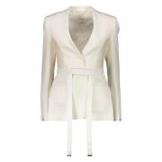 Burberry Strukturerad tvåknappad blazer White, Dam