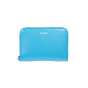 Jil Sander Zip Around Wallet Blue, Dam