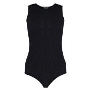 Wolford Perforerad Bodysuit Black, Dam