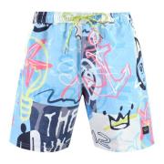 Paul & Shark Tryckta badshorts Multicolor, Herr