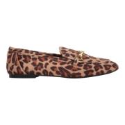 Love Moschino Loafers med fuskmocka Rund tå Skor Brown, Dam