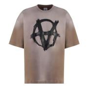 Vetements Anarki Bomull T-shirt Beige, Herr