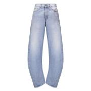 Off White Klassiska Denim 5-Fickor Jeans Blue, Dam