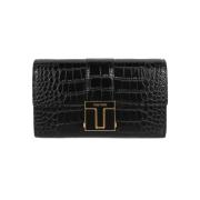 Tom Ford Crossbodyväska med Snakeskin-mönster Black, Dam