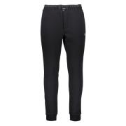 Philipp Plein Jersey Sweatpants med Logo Patch Black, Herr