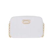 Salvatore Ferragamo Snygg Läder Crossbody Väska White, Dam