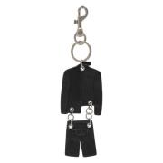 Versus Versace Studded Leather Keyring Black, Unisex