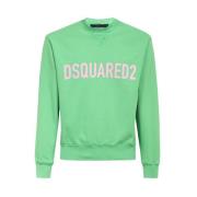 Dsquared2 Bomullsweatshirt med Logodetalj Green, Herr