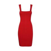 John Richmond Elegant Jersey Sheath Klänning Red, Dam