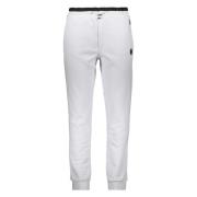 Philipp Plein Logo Patch Jersey Sweatpants White, Herr