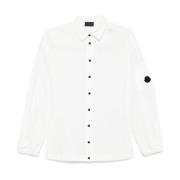 Moncler Vit Button-Up Skjorta Elastiska Manschetter White, Dam