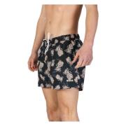 Hugo Boss Svarta Lace-Fastening Badshorts Black, Herr