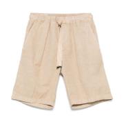 Myths Beige Veckade Shorts med Fickor Beige, Herr