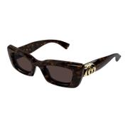 Gucci Brun Lins Acetat Solglasögon Gg1827S 002 Brown, Unisex