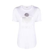 Isabel Marant Étoile Vit/Silver T-shirt med stil White, Dam