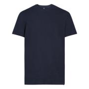 Boggi Milano Ss Slub Bomull Jersey T-shirt Blue, Herr