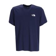 The North Face Blå Logo Print Crew Neck T-shirt Blue, Herr