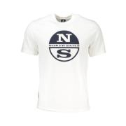 North Sails Bomull Logo Print Kortärmad Tee White, Herr