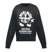 Amiri Tryckt sweatshirt Black, Herr