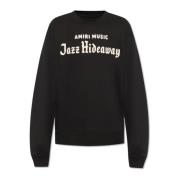 Amiri Sweatshirt med logotyp Black, Herr