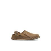 Birkenstock Slides Lutry Premium Suede Beige, Dam