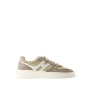 Hogan Khaki Läder Sneakers med Gummisula Green, Herr