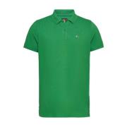 Tommy Jeans Kortärmad Polo i Bomullskollektion Green, Herr