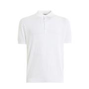 John Smedley Slim Fit Pikétröja White, Herr