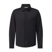 Maurizio Baldassari Silke Overshirt Klassisk Skjortstil Black, Herr