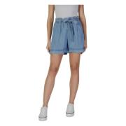 b.young Blå Lyocell Vår/Sommar Dam Shorts Blue, Dam