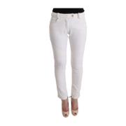 Ermanno Scervino Vit Slim Fit Bomullsbyxor White, Dam