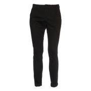 Dondup Svarta Slim-Fit Chinos Black, Herr