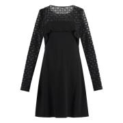 Givenchy Elegant Jersey Klänning med Monogram Ruffle Black, Dam